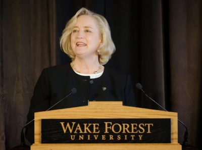 President Wente at the lectern