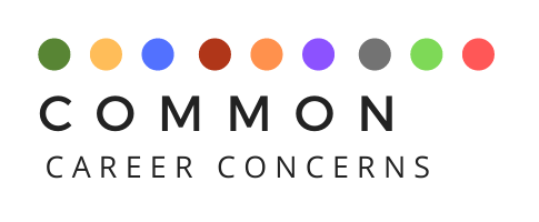 Common Career Concerns with colorful dots
