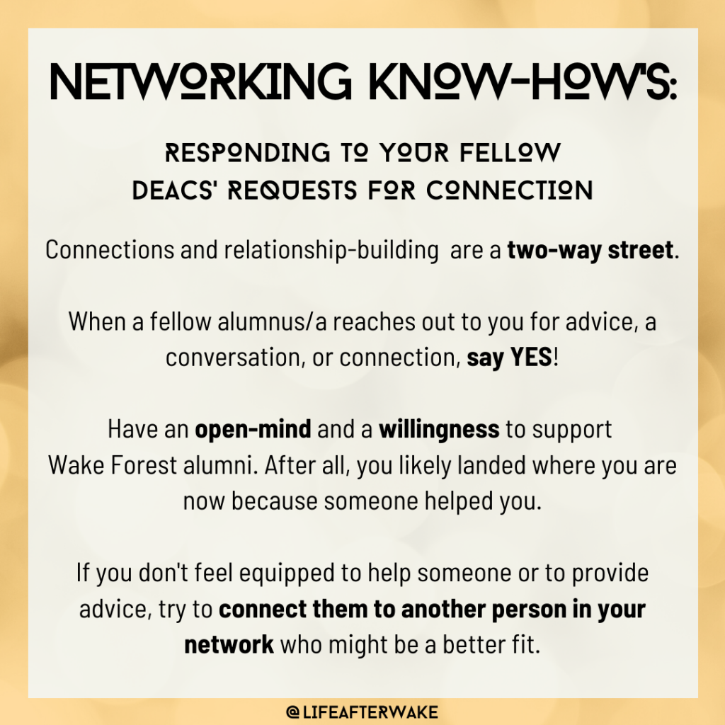 Networking Know-How's: Responding to Your Fellow Deacs' Requests for Connection