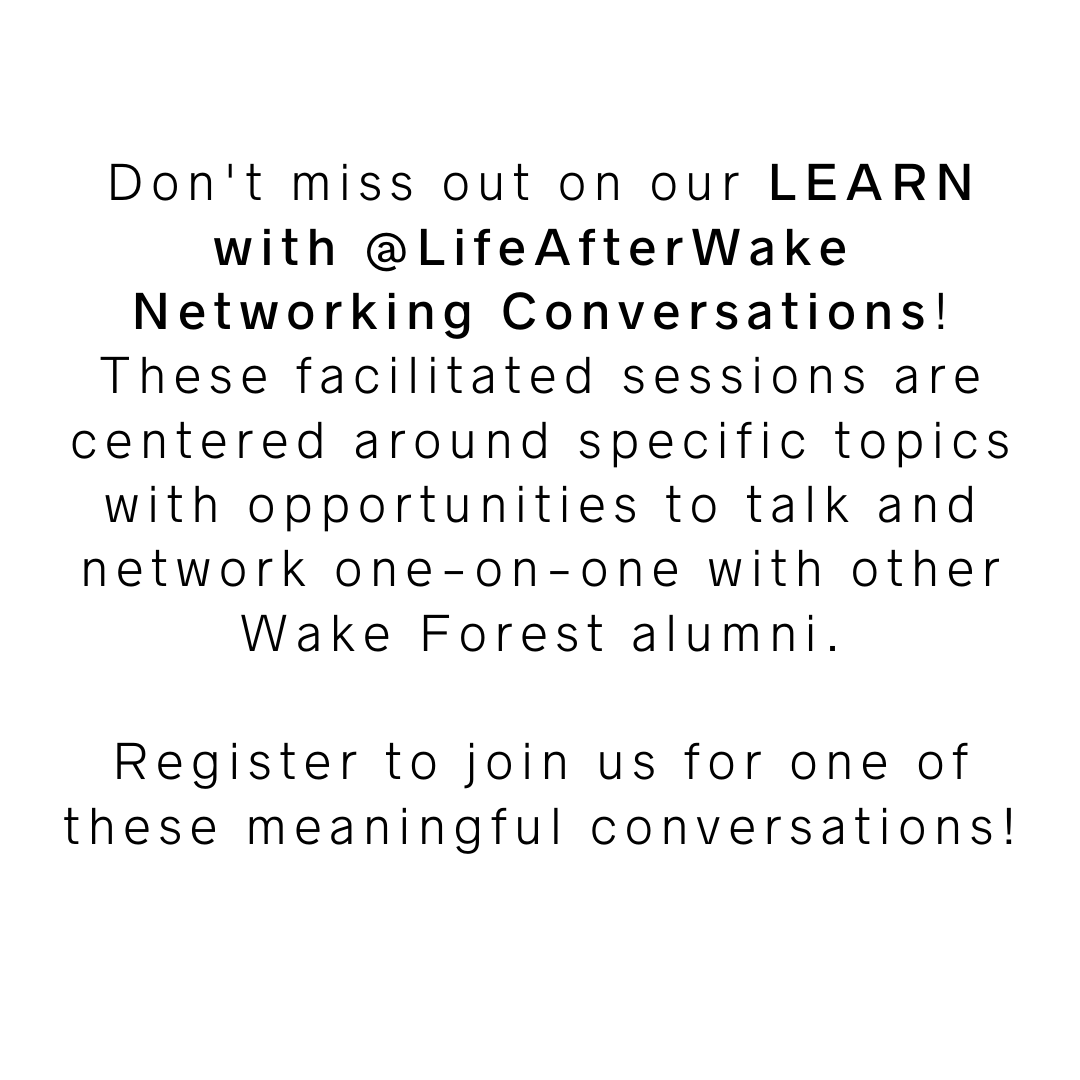 Description of alumni networking conversations