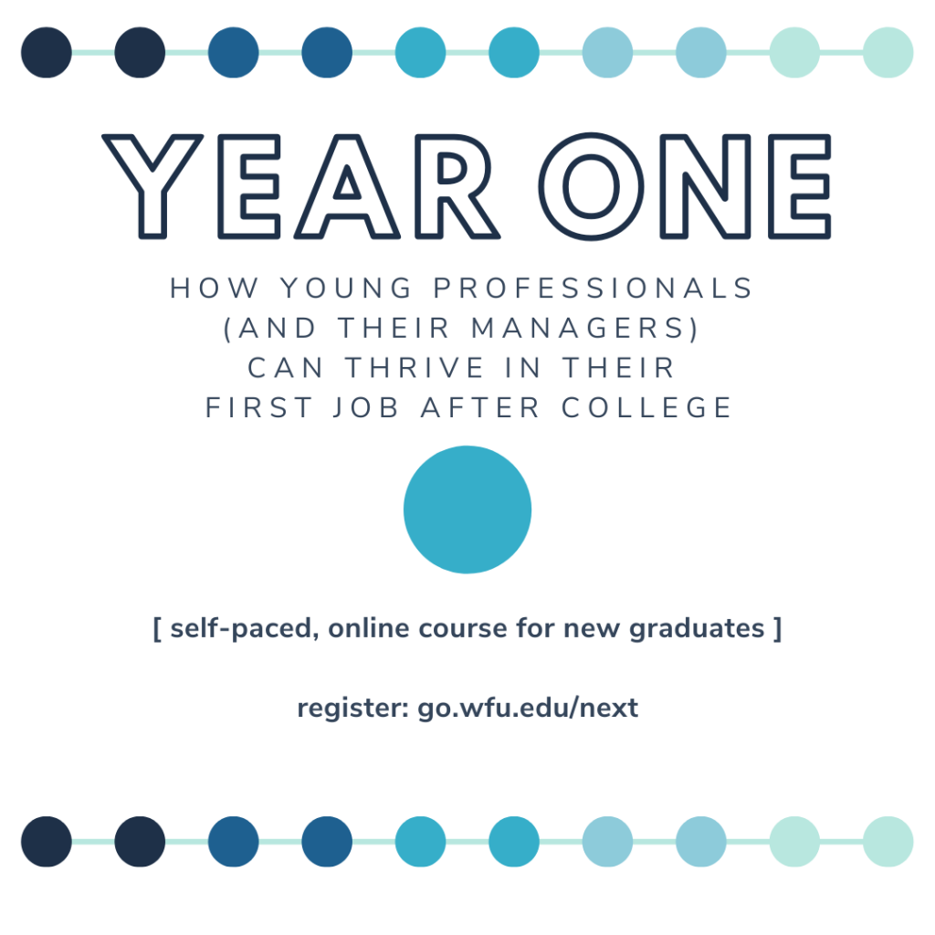 Year One online course with blue circles