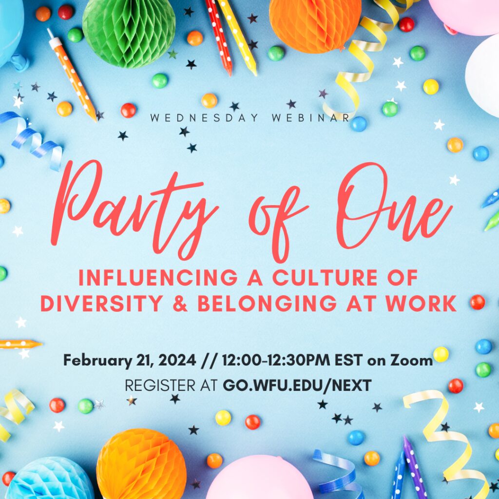 Party of One: Influencing a Culture of Diversity & Belonging at Work