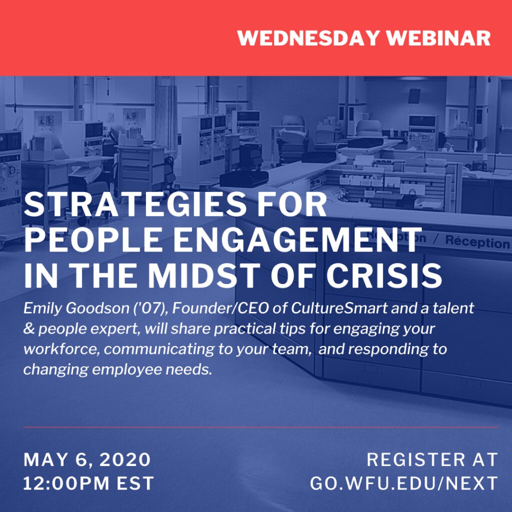 Strategies for People Engagement in the Midst of Crisis: practical tips for engaging your workforce, communicating to your team, and responding to changing employee needs