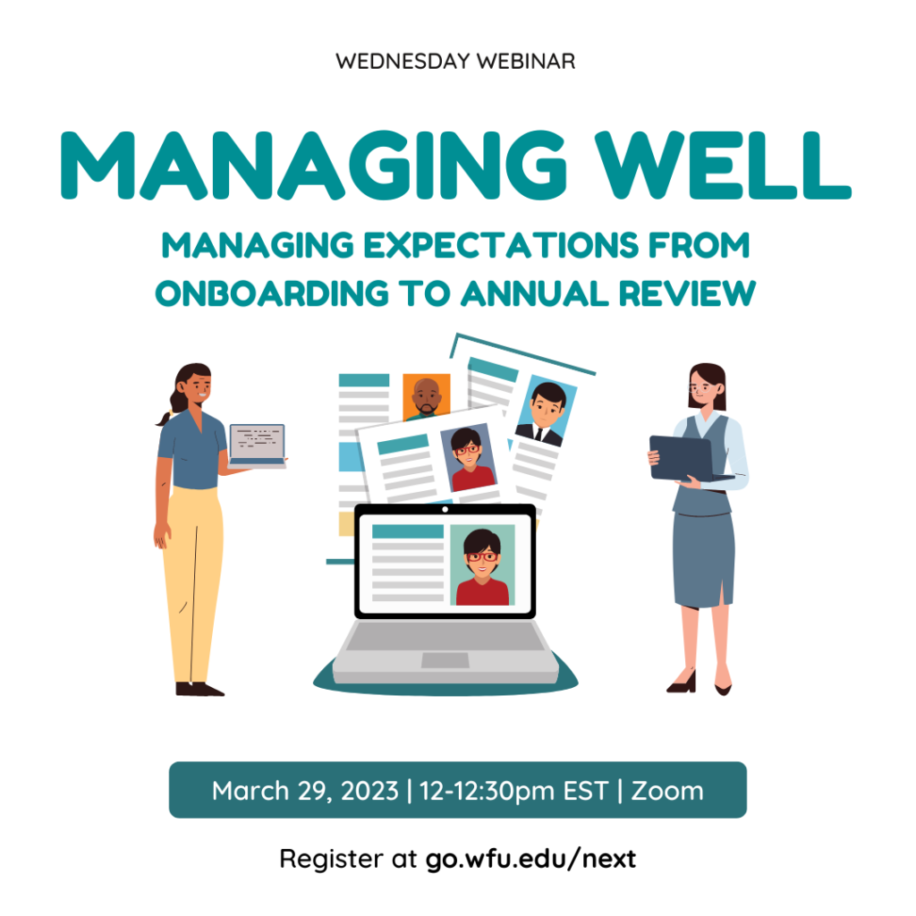 Managing Well: Managing Expectations from Onboarding to Annual Review
