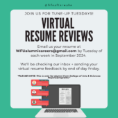 Virtual Resume Reviews, September 2024
