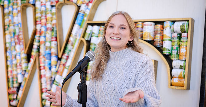 Wake Forest hosts a reception for  Campus Kitchen, a student-run volunteer service organization that feeds local residents