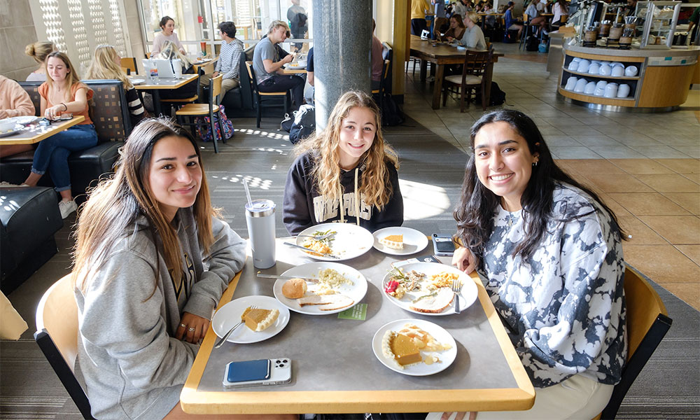 Wake Forest holds Pitsgiving, the annual Thanksgiving meal in the main cafeteria that the students call the “Pit”.