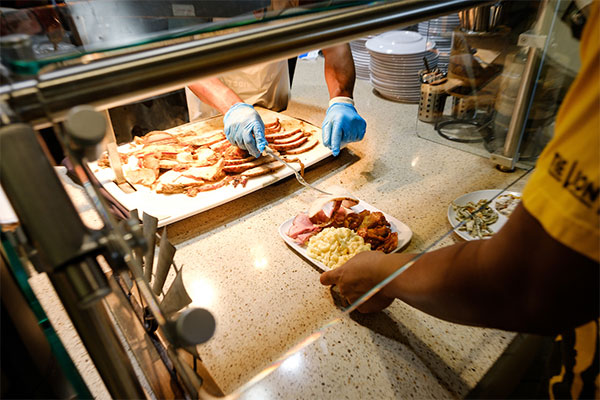 Wake Forest holds Pitsgiving, the annual Thanksgiving meal in the main cafeteria that the students call the “Pit”.