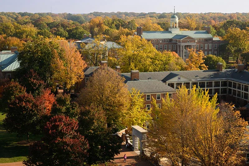 Wake Forest University in the fall