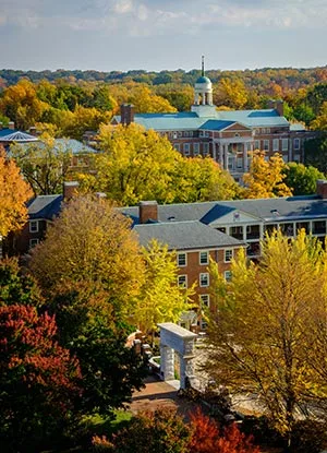 Wake Forest University in the fall