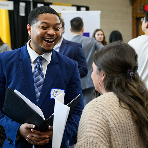 Wake Forest University students attend the Fall Career Fair