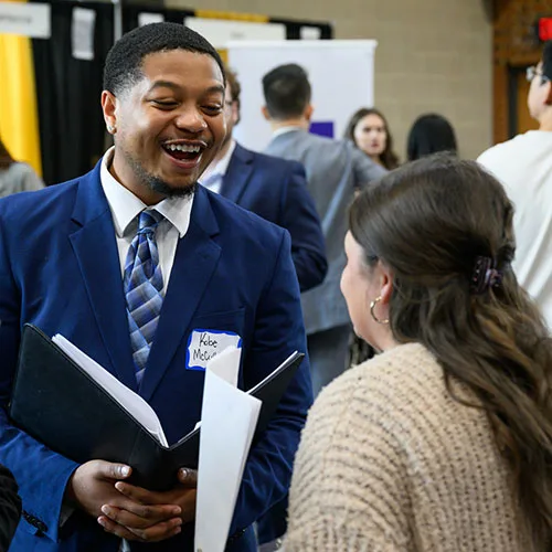 Wake Forest University students attend the Fall Career Fair
