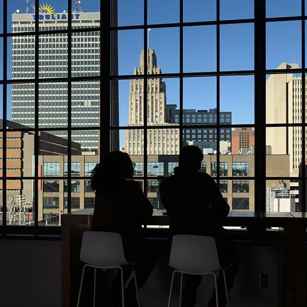Students studying at the Wake Downtown campus