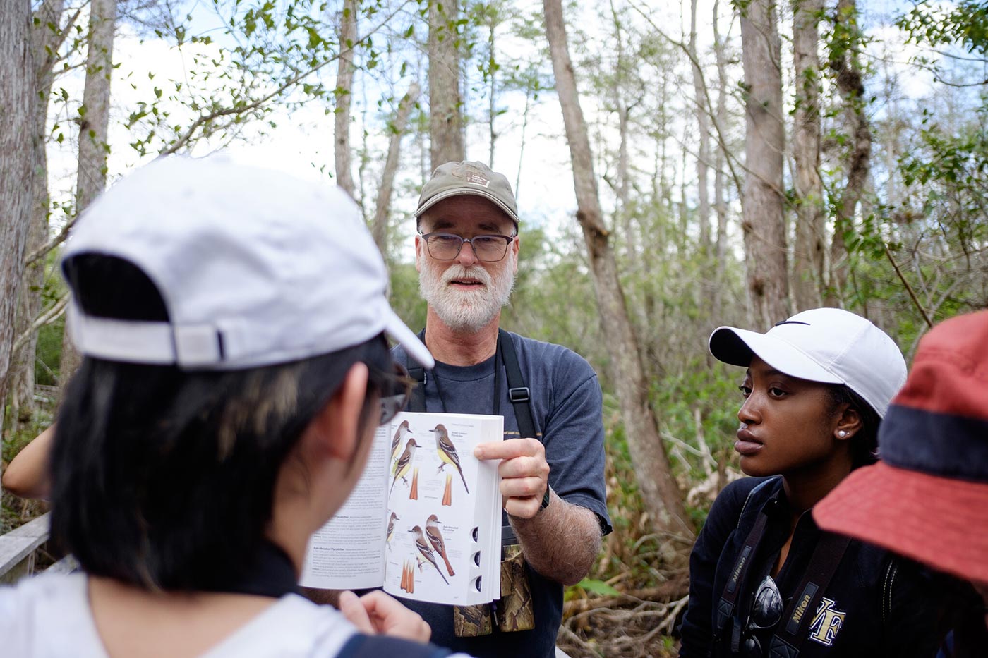 Wake Forest students travel to Florida to study birds.