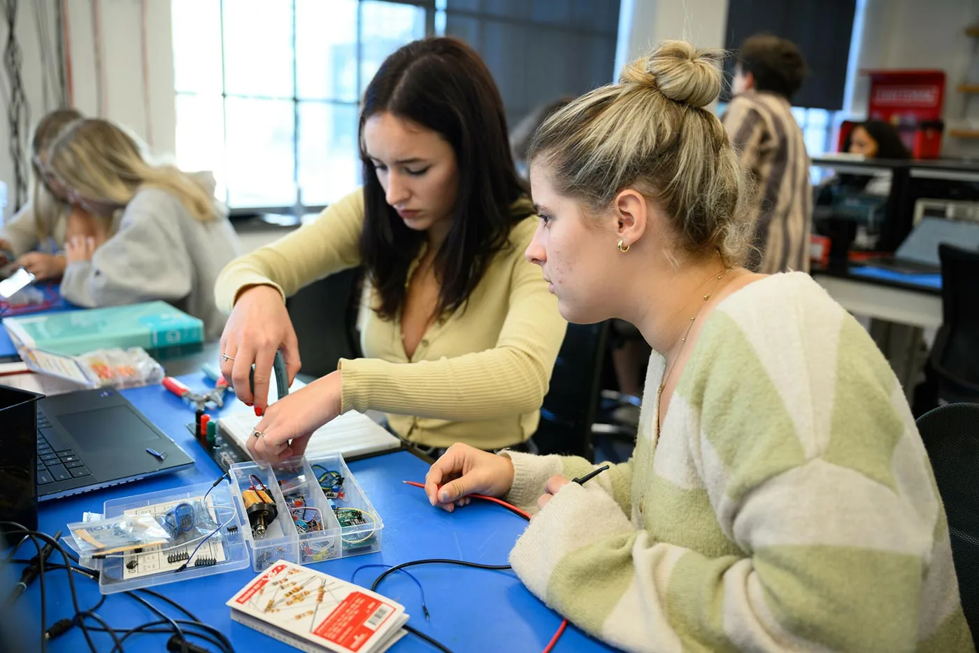 Wake Forest University Engineering students attend their Control Systems and Instrumentation class at Wake Downtown.