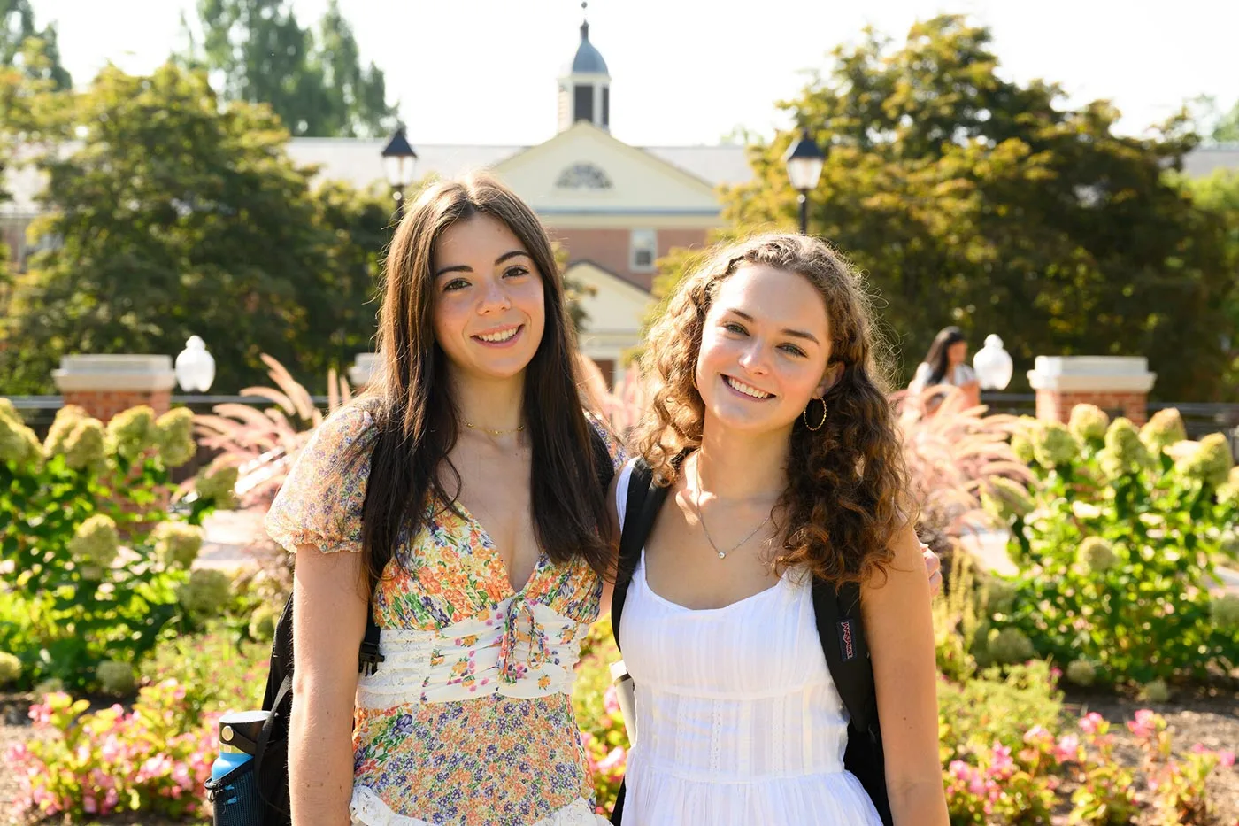 Students on their way to class on the first day of classes.