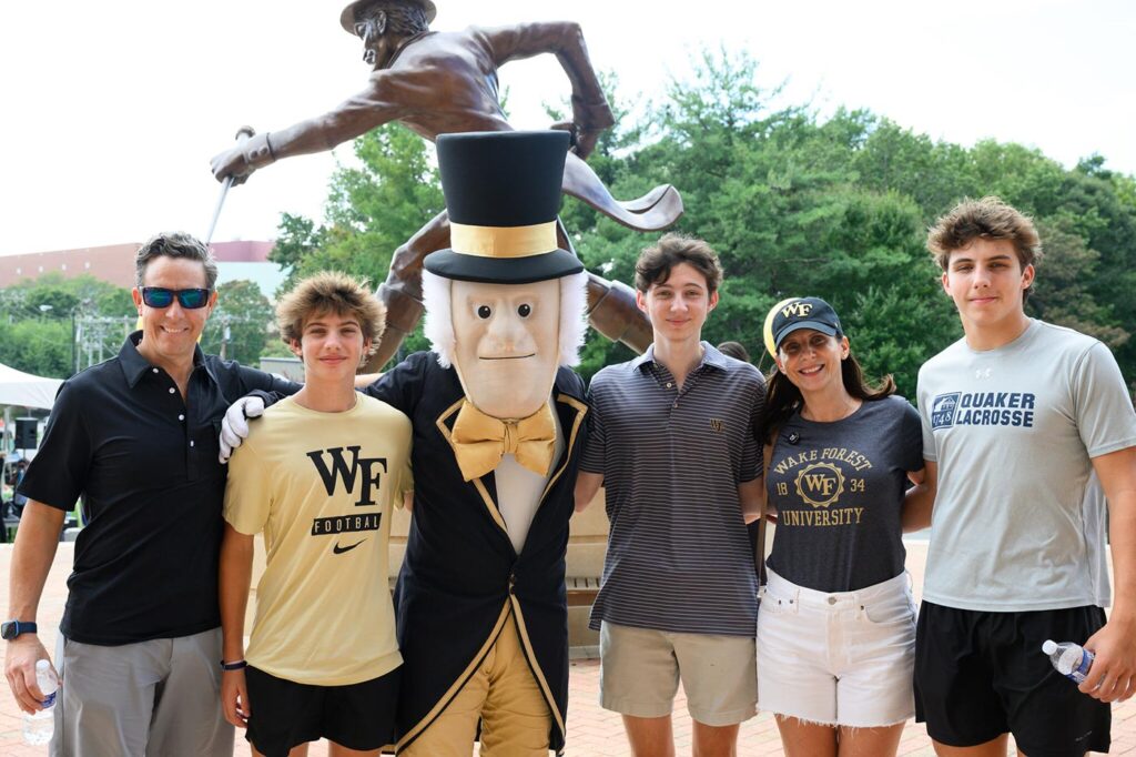 Wake Forest families attending Homecoming.