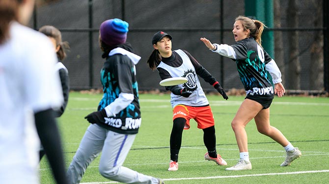 The Wake Forest women's club Ultimate team