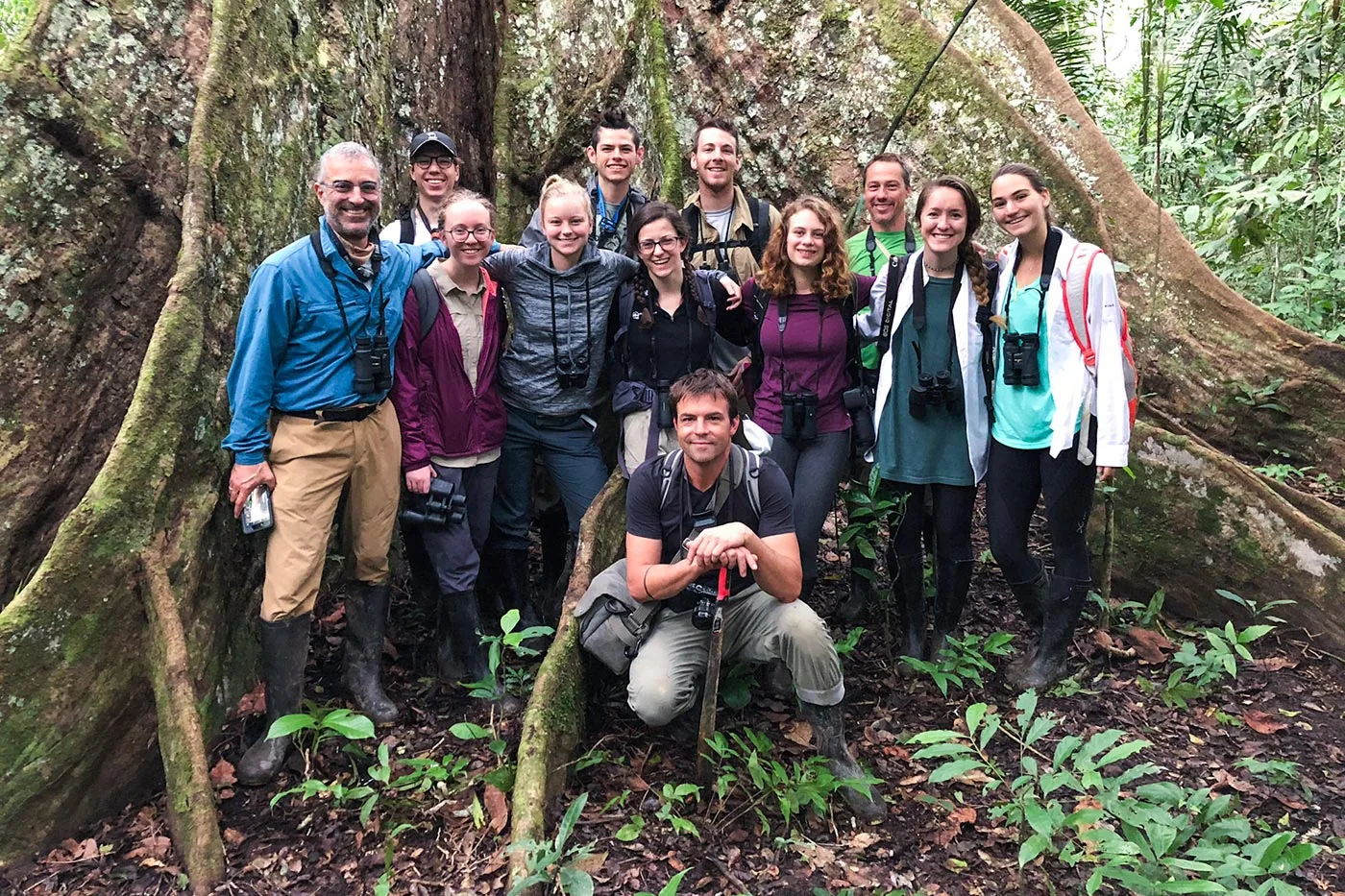 Wake Forest students posing for a photo during their study abroad experience.