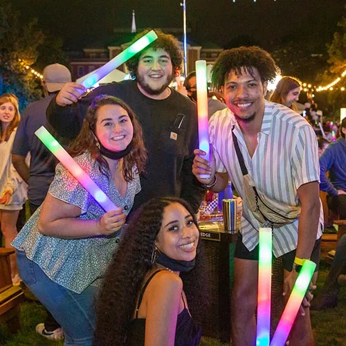 Students participating in the Wakechella event