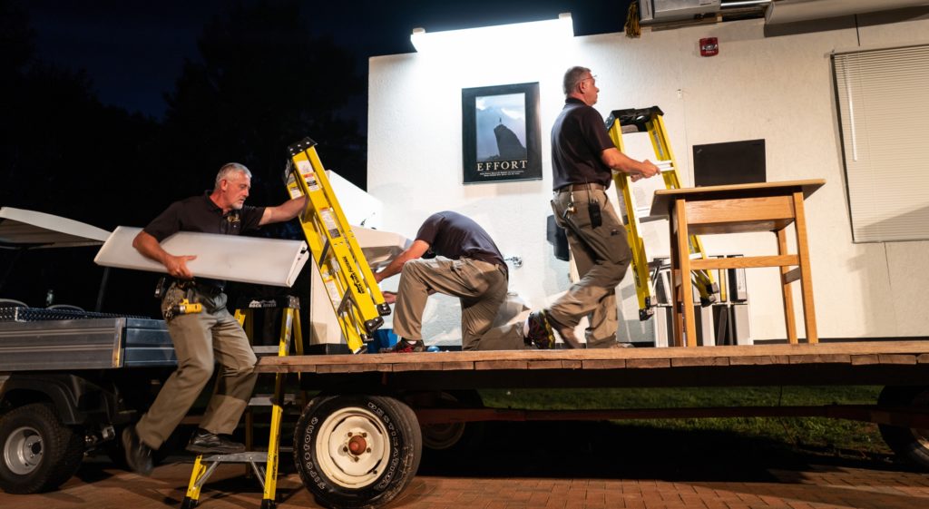 maintenance guys work fast