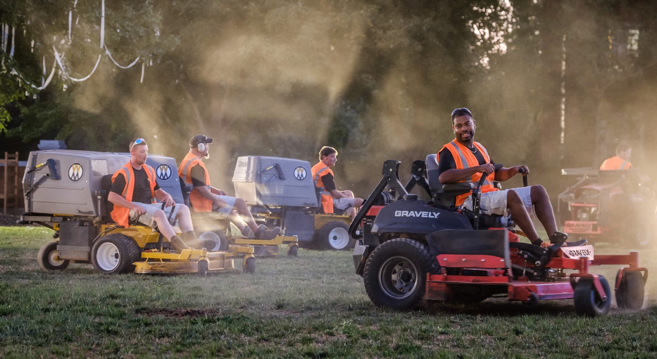 turf team mowing