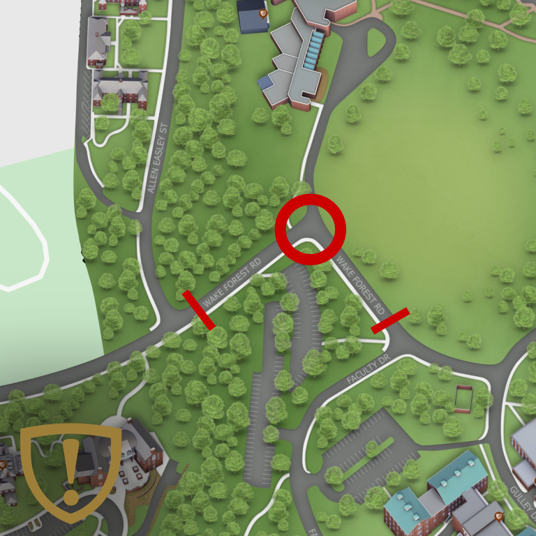 Road Closure Wake Forest Road at the intersection of the Scales