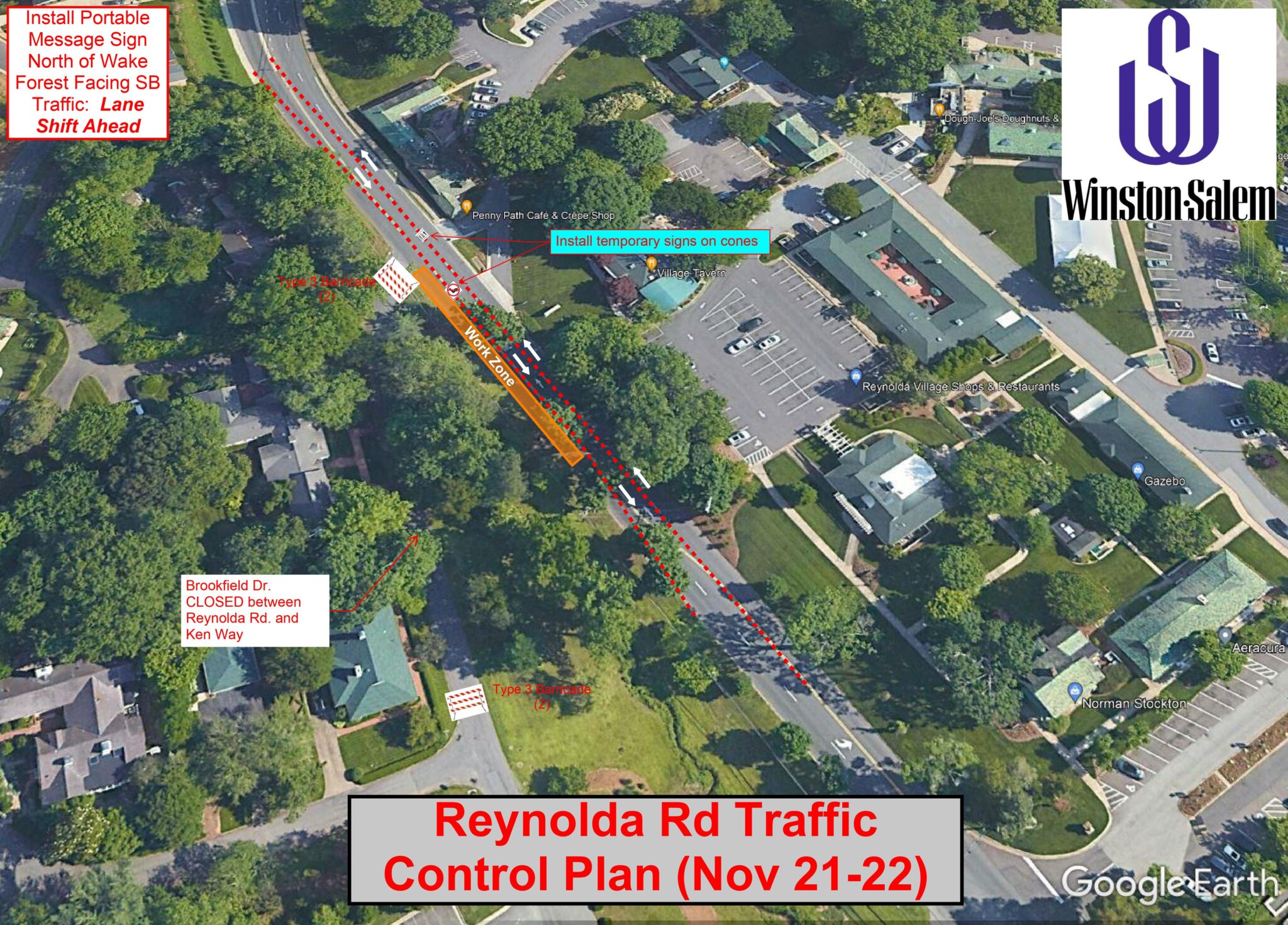 Road Work Reynolda Rd Facilities & Campus Services