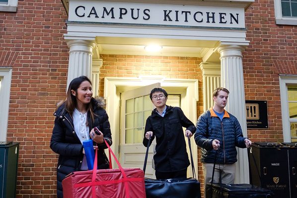 Students Leaving Campus Kitchen