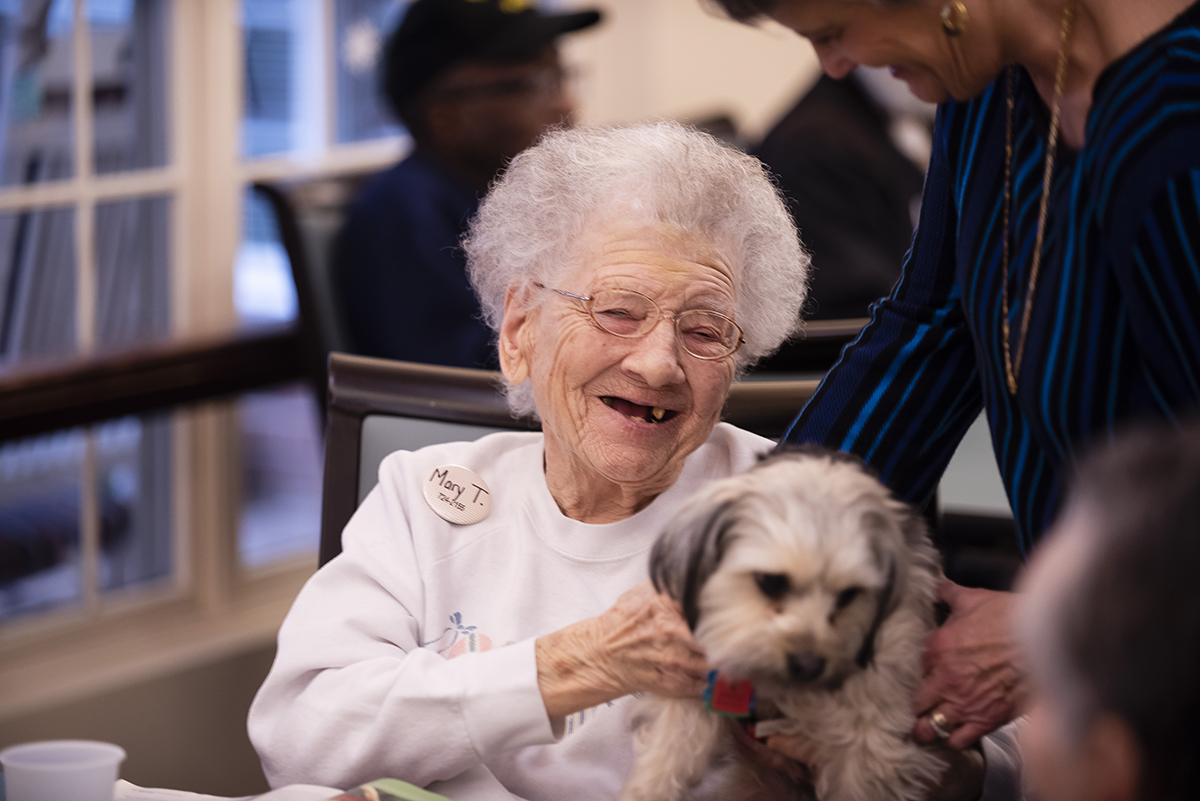 Community Member at the Williams Center with Senior Services