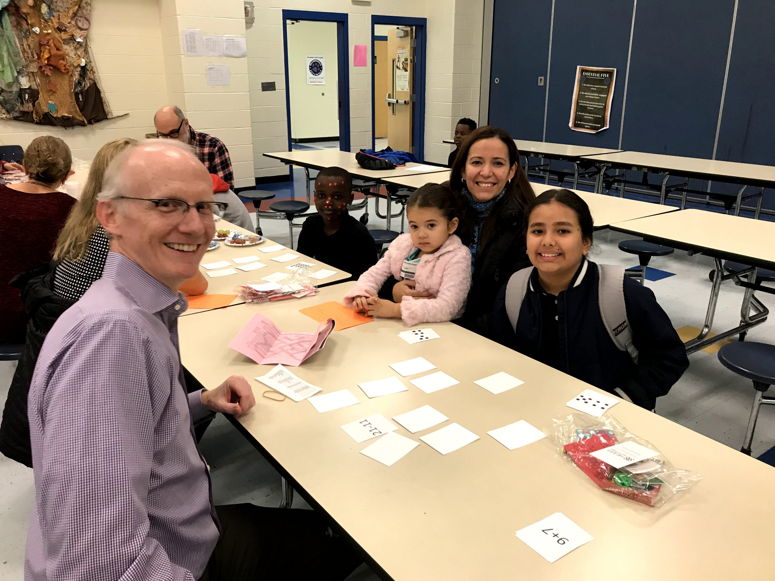 Wake Forest Alum Ben Rose during an in-person Heart Math Tutoring session prior to the start of the COVID-19 Pandemic.
