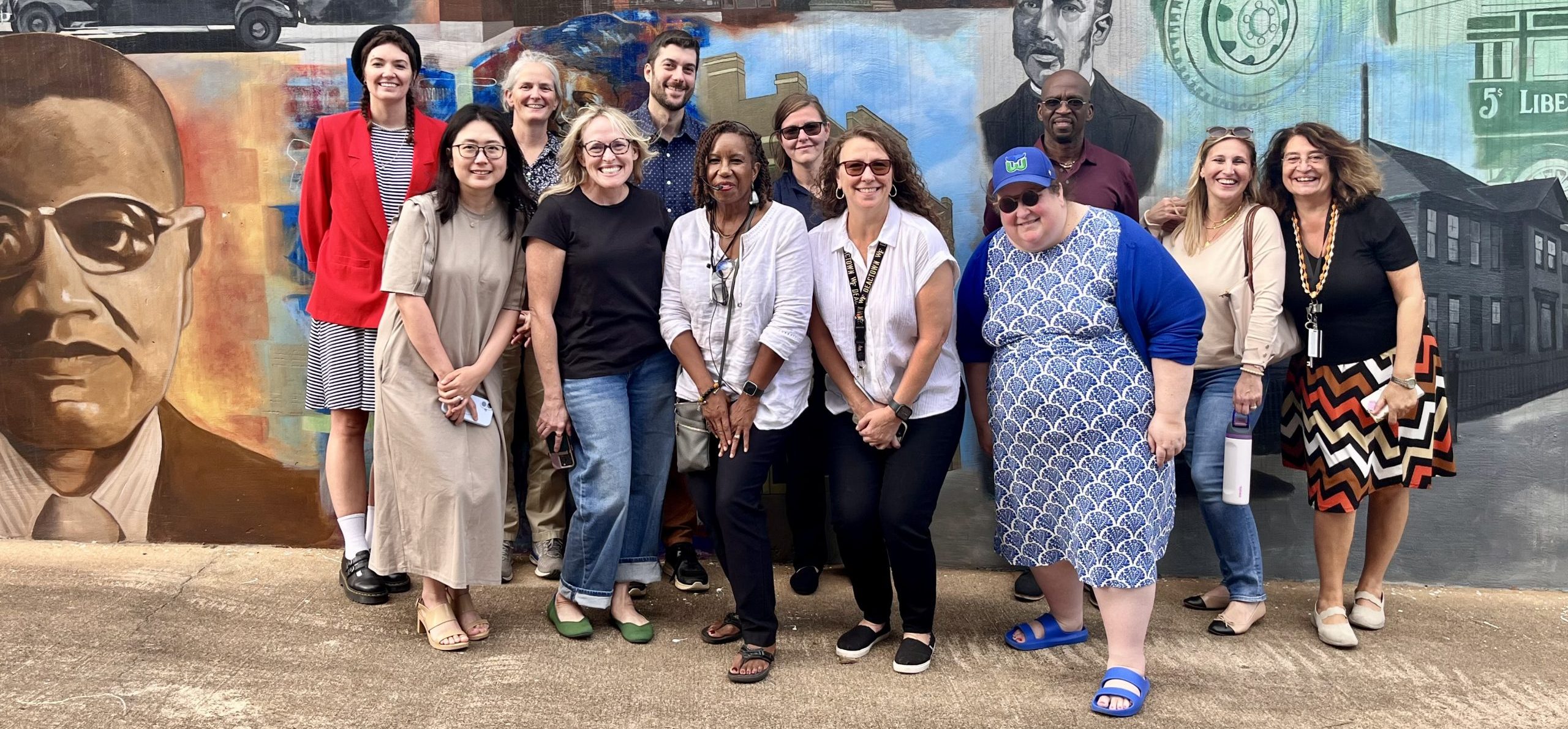 ACE Fellows 2025-2027 explore the depths of African American culture, art & history on a Triad Cultural Arts bus tour of Winston-Salem