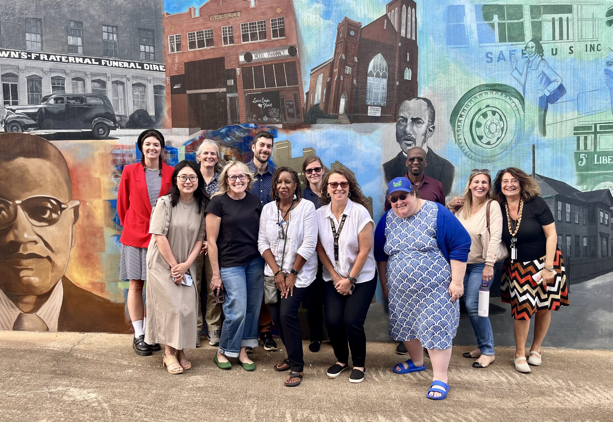 ACE Fellows 2025-2027 explore the depths of African American culture, art & history on a Triad Cultural Arts bus tour of Winston-Salem