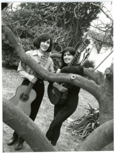 Patricia Dixon with a fellow guitarist.