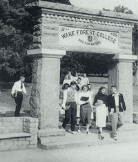 Arch on the old Wake Forest campus