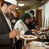 Students in Nelly van Doorn-Harder's religion class joined with local Muslims to learn about a traditional Muslim feast, the Feast of Sacrifice, during Thanksgiving week.