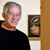 Robert Knott in 2008 at an exhibition of his artwork in the Hanes Art Gallery.