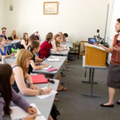 Emily Wakild, who joined the history faculty in 2007, teaches her Latin American history class.