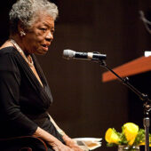 Dr. Maya Angelou used words, poetry and song to inspire a large crowd gathered in Wait Chapel to honor the legacy of Dr. Martin Luther King Jr.