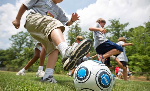 The All Sports Camp, which has been held on campus every summer for the last 50 years, introduces children to about 20 sports.