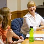 The Teaching and Learning Center, under the direction of Catherine Ross, supports faculty by providing workshops and other resources.