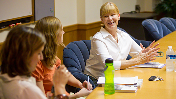 The Teaching and Learning Center, under the direction of Catherine Ross, supports faculty by providing workshops and other resources.