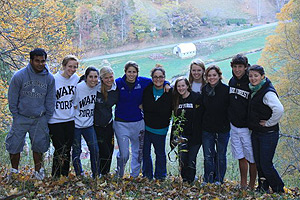 Wake Forest students at Cove Creek Farm