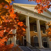 Reynolda Hall in the fall