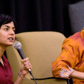 Simran Sethi (left) and Julianne Malveaux spoke at the Environmental Justice discussion.