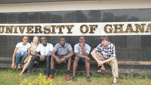 Wake students at the University of Ghana