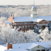 Snow across the campus