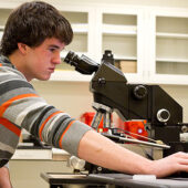 Daniel David ('12) works with organic semiconductors.