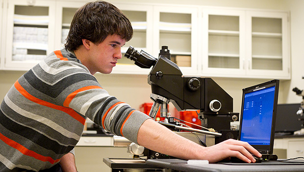 Daniel David ('12) works with organic semiconductors.