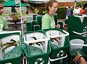 Recycling bins on move-in day